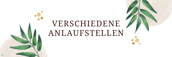 Verschiedene Anlaufstellen
