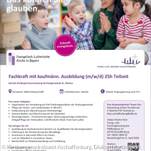 Ausschreibung der Stelle einer Verwaltungskraft für die St. Markus-KiTas