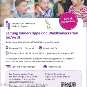 Ausschreibung Leitungsstelle Kinderkrippe Waldwichtel mit Wald-KiTa